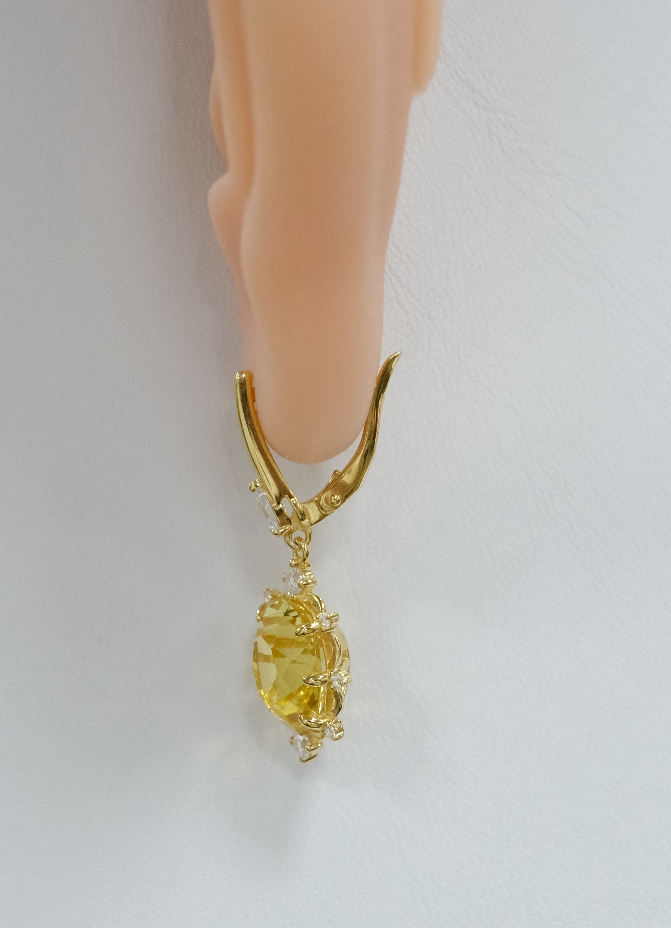 Серебряные серьги с цитринами